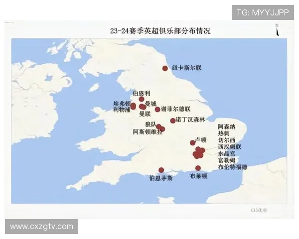 英超球队所在地区分布图 英超球队所在地区分布图